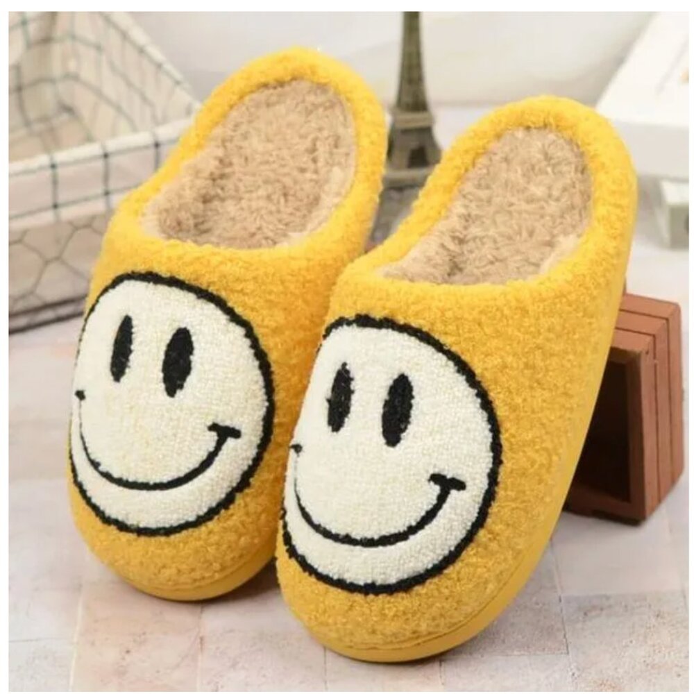 Smiley Yellow Slippers